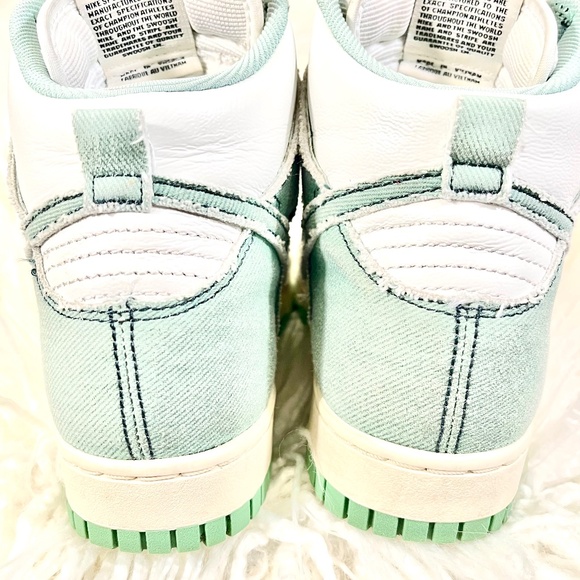 NIKE "Dunk High Tops 1985 in green denim" - Picture 3 of 6